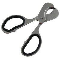 Stainless Steel Black Grip Scissors Style Cigar Cutter