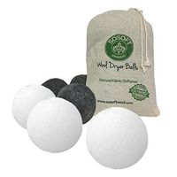 SoSoft Wool Dryer Balls 100% Premium So Soft Wool Dryer Balls XL Hand Made in Nepal All Natural Eco Friendly All Natural Fabric Softener (Gray and White)