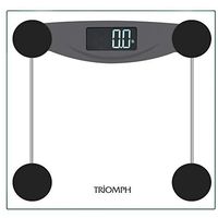 Triomph Smart Digital Body Weight Bathroom Scale with Step-On Technology, LCD Backlit Display, 400 lbs Capacity and Accurate Weight Measurements, Black (Digital Scale New)