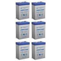 Power Sonic 6V 4.5AH SLA Battery Replaces cp0660 gp645 lcr6v4p hk-3fm4.5 wp4-6 - 6 Pack