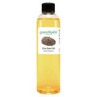 Chia Seed Oil - 8 fl oz (237 ml) Plastic Bottle w/Cap - 100% Pure Carrier Oil - GreenHealth