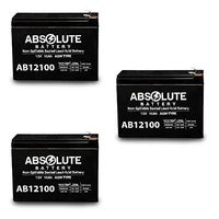 3PK 12V 10AH Currie eZip Direct Drive 1000DD, 1000 DD Electric Scooter Battery