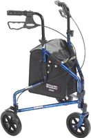 3 Wheel Flame Blue Walker W/Basket Tray & Pouch- Blue *** Product Description: 3 Wheel Flame Blue Rollator Walker W/Basket Tray & Pouch- Blue3 Wheel Flame Blue Rollator Walker With Basket Tray And Pouchthis 3 Wheel Rollator In Blue Has A Lightwei ***