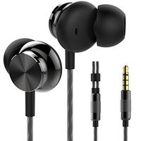 Betron BS10 Earphones Headphones, Powerful Bass Driven Sound, 12mm Large Drivers, Ergonomic Design, Black
