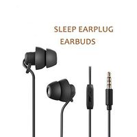 TOUTBEL Earplug Earbuds, Design with Soft Noise Block Earplug House, Comfortable Sleep Earbuds for White Noise, ASMR, Snoring, Work, Travel with Zipper Carry Case (Black)