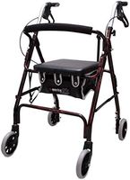 Standard Walkers Walking Aid Walking Stick Adjustable Folding for The Elderly, Portable Hand-Brake Four-Wheeled Scooter, Mobile aid for The Disabled Walking Frames