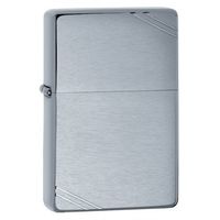 Personalized Brushed Chrome Vintage with SLASHES ZIPPO Lighter - Free Engraving