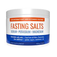 Fasting Salts: Sodium, Potassium, Magnesium, for Intermittent and Extended Fasting. Zero Additives: Free from All Fillers, Flavourings, Sugar, Sweeteners, Gluten. 400g.