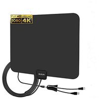 HDTV Antenna - Digital HD TV Antenna 50Miles Range Compatible 4K 1080P Free TV Channels Powerful Detachable Amplifier Signal Booster,Longer Coax Cable