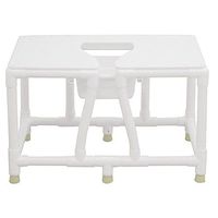 MJM International 156-FSS-36 Bariatric Bedside Commode with Full Support Seat, No Back 36"