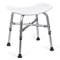 Giantex Shower Chairs and Benches W/Adjustable Height, Anti-Skip Mat and Aluminum Alloy Frame, Ideal for The Elderly, Senior, Handicap and Disabled Shower Seat (20" x 16.5" x 16.5"-22"(L x W x H))