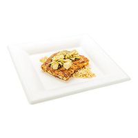 Bagasse Large Square Plate, Dinner Plate - 10" - Durable All Natural, Biodegradable, Disposable Material - 100ct Box - Restaurantware