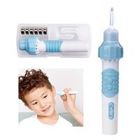 Electric Ear Cleaner, Automatic Ear Wax Removal Kit, Electric Earwax Remover Tools - Soft Silicone - Vacuum Suction and Two Spoons