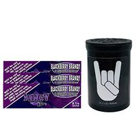 Herb Airtight Container Fresh Kettle with Juicy Jay's BlackBerry Brandy 1.25 Flavored Hemp Rolling Papers 3 Count DC Crafts Nation- Metal