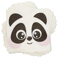 Blue Panda Animal Panda Party Napkins (100 Count) 6.5 Inches