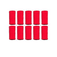 10 Pcs Basketball Fingers Compression Sleeves Volleyball Thumb Braces Support Elastic Finger Protector for Arthritis Red