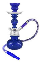 11 Inches Venetian Complete Hookah Set, Modern 1 Hose Hookah Kit with Hookah Accessories - Blue Hookah Set
