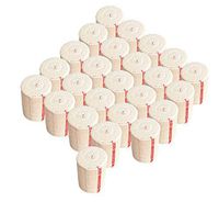 NexSkin Elastic Compression Wrap (3” Wide, 25 Pack) with Hook and Loop Fasteners at Both Ends | Stretch Cotton Athletic Bandage Roll | Support & First Aid for Sports, Medical, and Injury Recovery