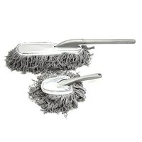 uxcell Gray Cotton Thead Foam Handle Car Auto Cleaning Brush Duster Dust Wax Mop Tool