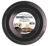 Creative Converting Form & Function 7-inch Black Plastic Plates 72 Per Box
