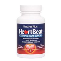 NaturesPlus Heartbeat - 90 Vegan Tablets - Cardiovascular Support Supplement with Vitamins, Minerals & Herbs, Promotes Healthy Blood Pressure & Heart - Vegetarian, Gluten-Free - 30 Servings
