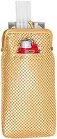Gold Vintage Luxuriant Soft 3mm Metallic Mesh (Full Pack 100s or 120s) Cigarette Case Purse with Lighter Pocket