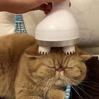 Loveble Cat Pet Electric Scalp Massager for Hair Growth Blood Circulation, Cat Massager Automatic Machine, 4 Heads with 76 Nodes