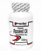 Organic Flaxseed Oil (Emulsified Dry) 1000mg 100 Capsules ~ Renevitol