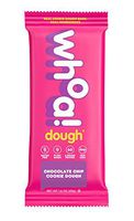 WHOA DOUGH Plant Based Protein Bar, Gluten Free, Dairy Free, Non GMO, Healthy Snacks for Kids and Adults, 8g Protein, 10 Bars (Chocolate Chip)