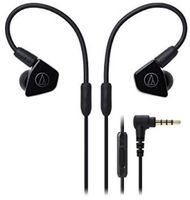 Audio-Technica ATH-LS50iSBK In-Ear Monitor Headphones with In-Line Mic & Control, Black