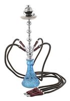New 4 Hose 28" Blue Hookah Shisha nargila bar narguile Nargile Glass Water Vase