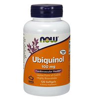 NOW Supplements, Ubiquinol 100 mg, High Bioavailability (the Active Form of CoQ10), 120 Softgels
