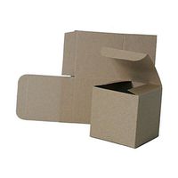 JAM PAPER Open Lid Gift Boxes - 4 x 4 x 4 - Kraft - Sold Individually