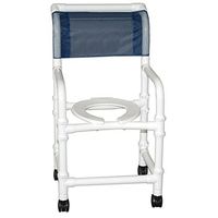 MJM International E118-3TW-KD Echo Standard Knocked Down Shower Chair, Royal Blue/Forest Green/Mauve