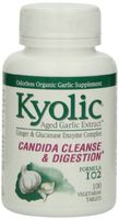 Kyolic Aged Garlic Extract Formula 102, Candida Cleanse and Digestion, 100 Vegetarian Tablets