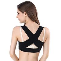 Paskyee Humpback Posture Corrector, Women Chest Brace Up, Prevent Chest Hunchback, Sagging, Posture Corset Bra X Strap Vest (Large, Black)