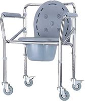XIAOXIAO Bedside Toilet Chair, Household Portable Shower Stool,Shower Folding Bedside Commode Seat Bathroom Wheelchairs Elderly Suitable for Elderly and Pregnant Women
