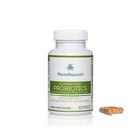 MicroNourish Superfood Probiotics & Prebiotics (90 Vegetarian Caps) 800 Million Healthy Gut Bacteria, Whole Food Ingredients, Shelf Stable, Promotes Regularity.