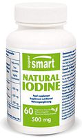 SUPERSMART - Natural Iodine 500 mg - 100% Natural Iodine Supplement - Support Cognitive Function & Healthy Nervous System | Non-GMO - 60 Vegetarian Capsules