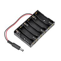 3Pcs 6AA Battery Case Storage Holder DC2.1 Power Jack For Arduino