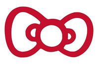 Cute Kitty Bow Vinyl Sticker Decals for Car Bumper Window MacBook pro Laptop iPad iPhone (2" x 1.1", Red)