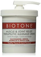 Biotone Biotone Muscle and Joint Relief Therapeutic Products Massage Creme, 16 Ounce
