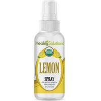 Organic Lemon Spray – Water Infused with Lemon Essential Oil – Certified USDA Organic - 2oz Bottle by Healing Solutions
