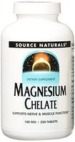 Source Naturals Magnesium Chelate - Supports Nerve & Muscle Function - 250 Tablets