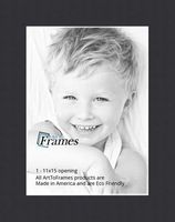 11x15 Smooth Black / Black Custom Mat for Picture Frame with 7x11 opening size (Mat Only, Frame NOT Included)
