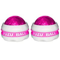 Fuzu Dual Full Body Massager Balls for Deep Tissue Stress Relief, Neon Pink, 2 Massaging Balls