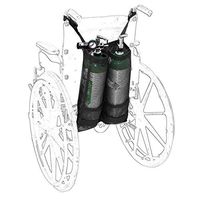 XGG Oxygen Bottle Carrier - Oxygen Cylinder Bag - Durable Oxford Oxygen Tank Carry Bag Portable Oxygen Cylinder Holder for Wheelchairs Bag Fit D and E Oxygen Tank (Color : Double)