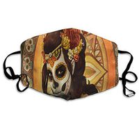 Girl's Face Art Painting Designer Dust Face Mask Adjustable Earloop Skin Protection Mouth Cover for Women Men Windproof