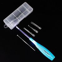 Airgoesin Improved Tonsil Stone Removing Tool, 4 Adapters Tips, Tonsillolith Pick + Case + Gift
