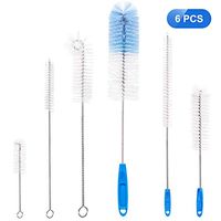 Living&Giving Bottle Brush Cleaner 6 PACK - Long Water Bottle Cleaning Brush Kitchen Scrub Washing